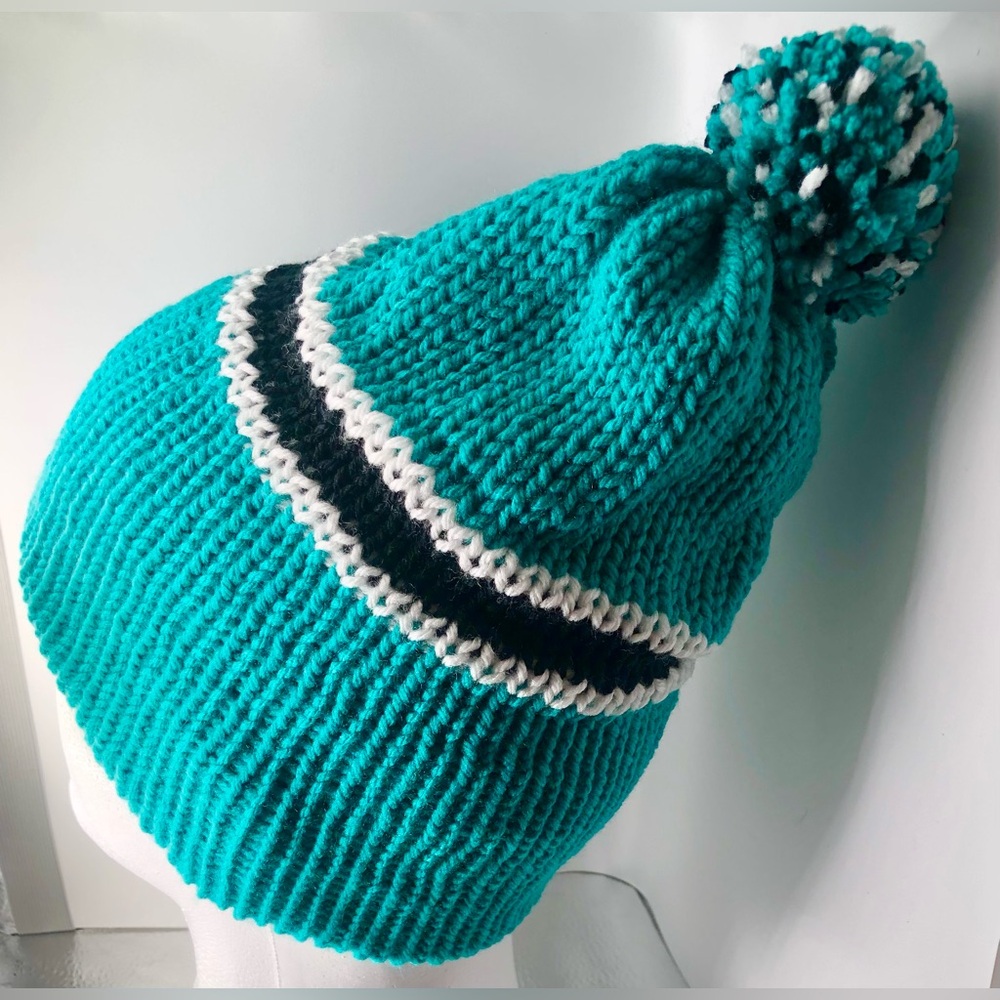 “Aqua Toque” Acrylic Beanie